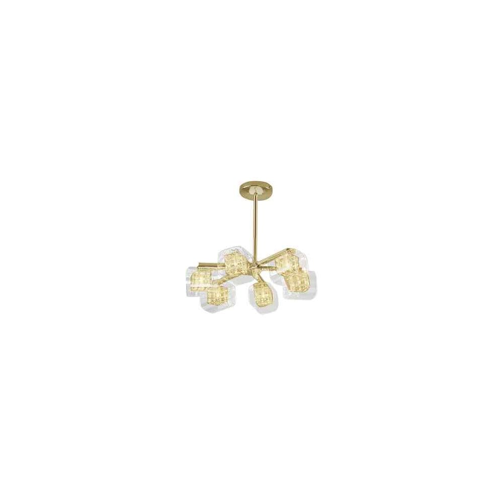 PGH01515/06/G Avignon 6 Light Ceiling Light Gold Crystal