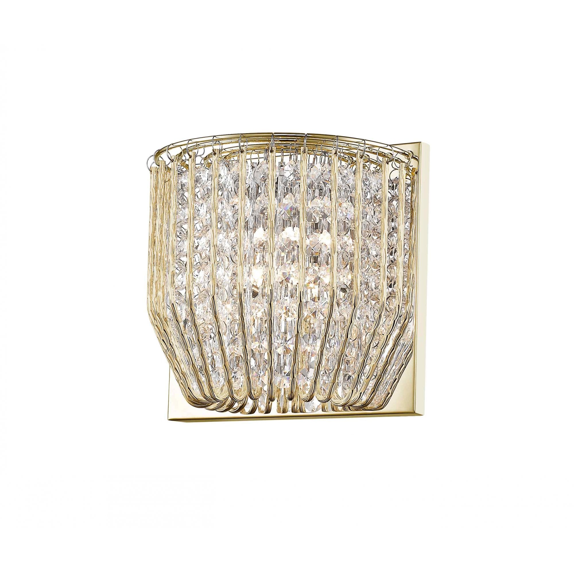 CFH508052/01/WB/G Carlo 1 Light Wall Light Gold Crystal