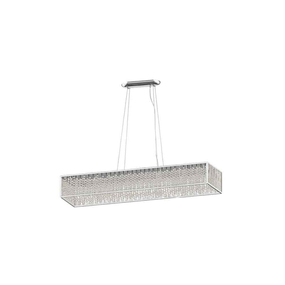 CFH310221/11/OBL/CH Melenki 11 Light Oblong Pendant Chrome Crystal