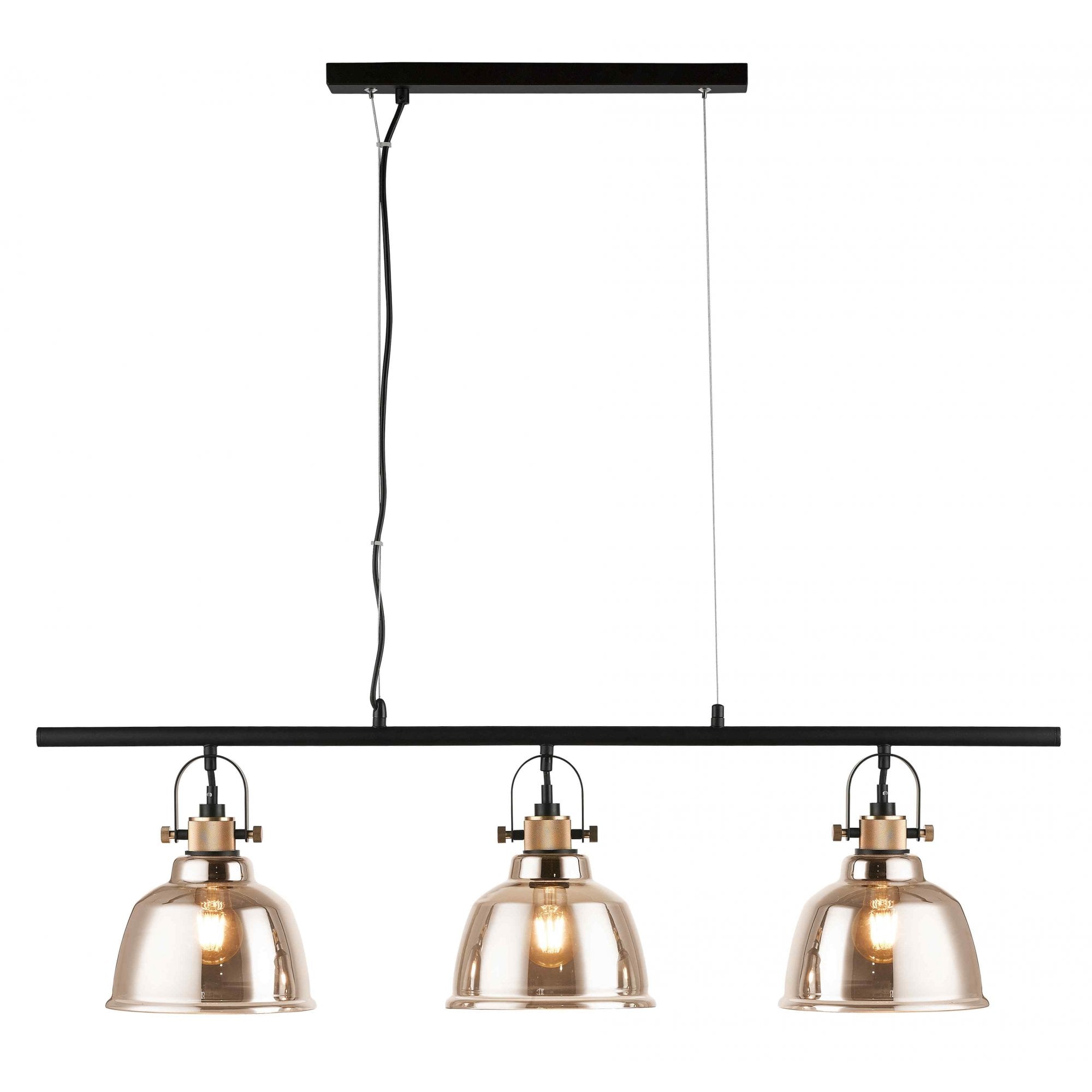 PG1810/03/LIN/G Ava 3 Light Bar Pendant Gold