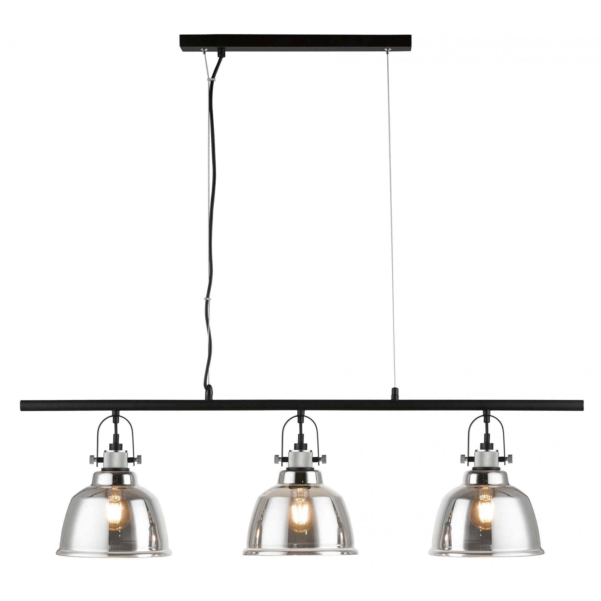PG1810/03/LIN/SMK Ava 3 Light Bar Pendant Smoke