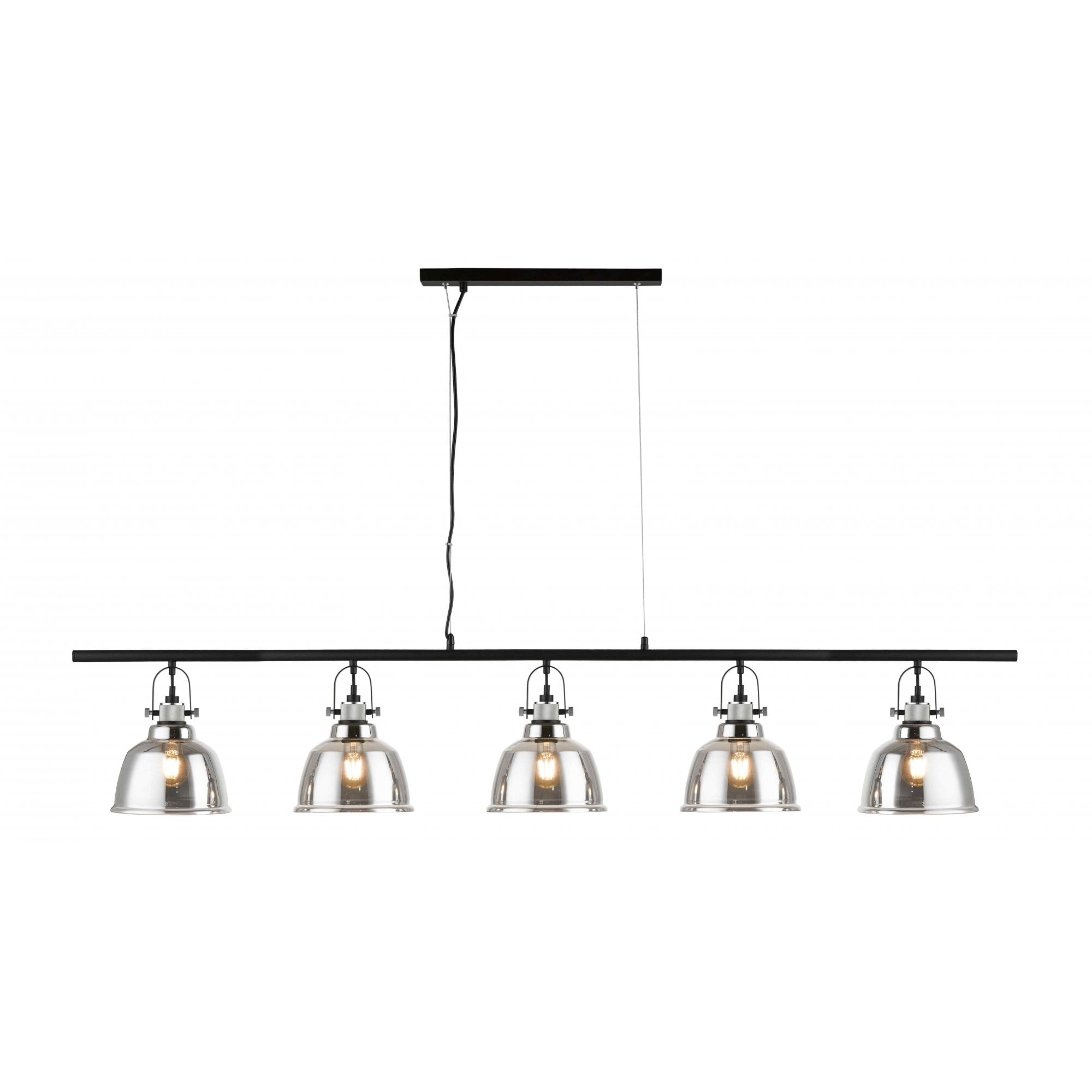 PG1810/05/LIN/SMK Ava 5 Light Bar Pendant Smoke