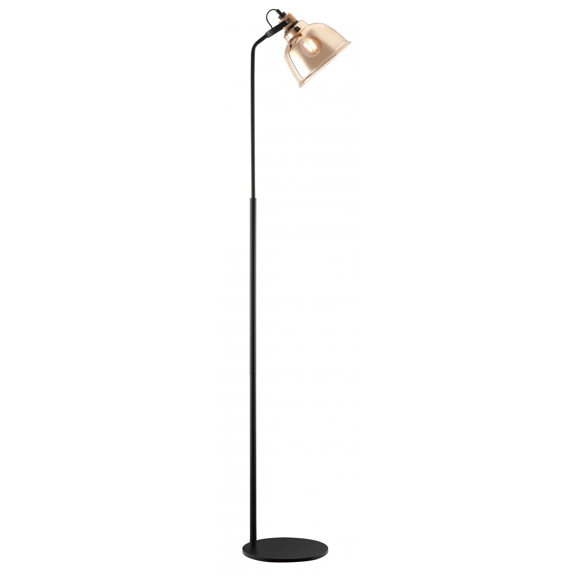 Ava 1 Light Floor  Lamp Gold