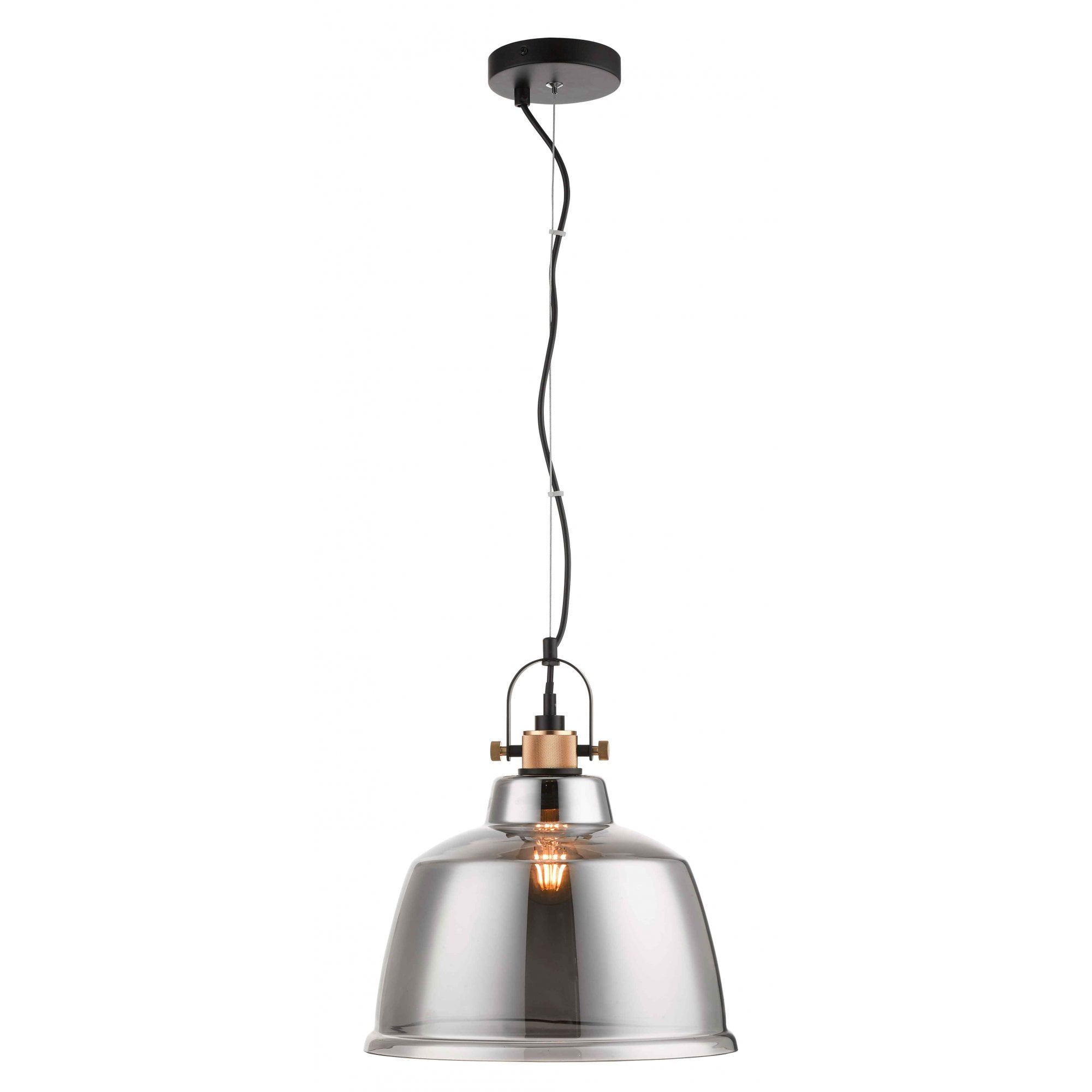 PG1810/01/SMK Ava 1 Light Pendant Smoke