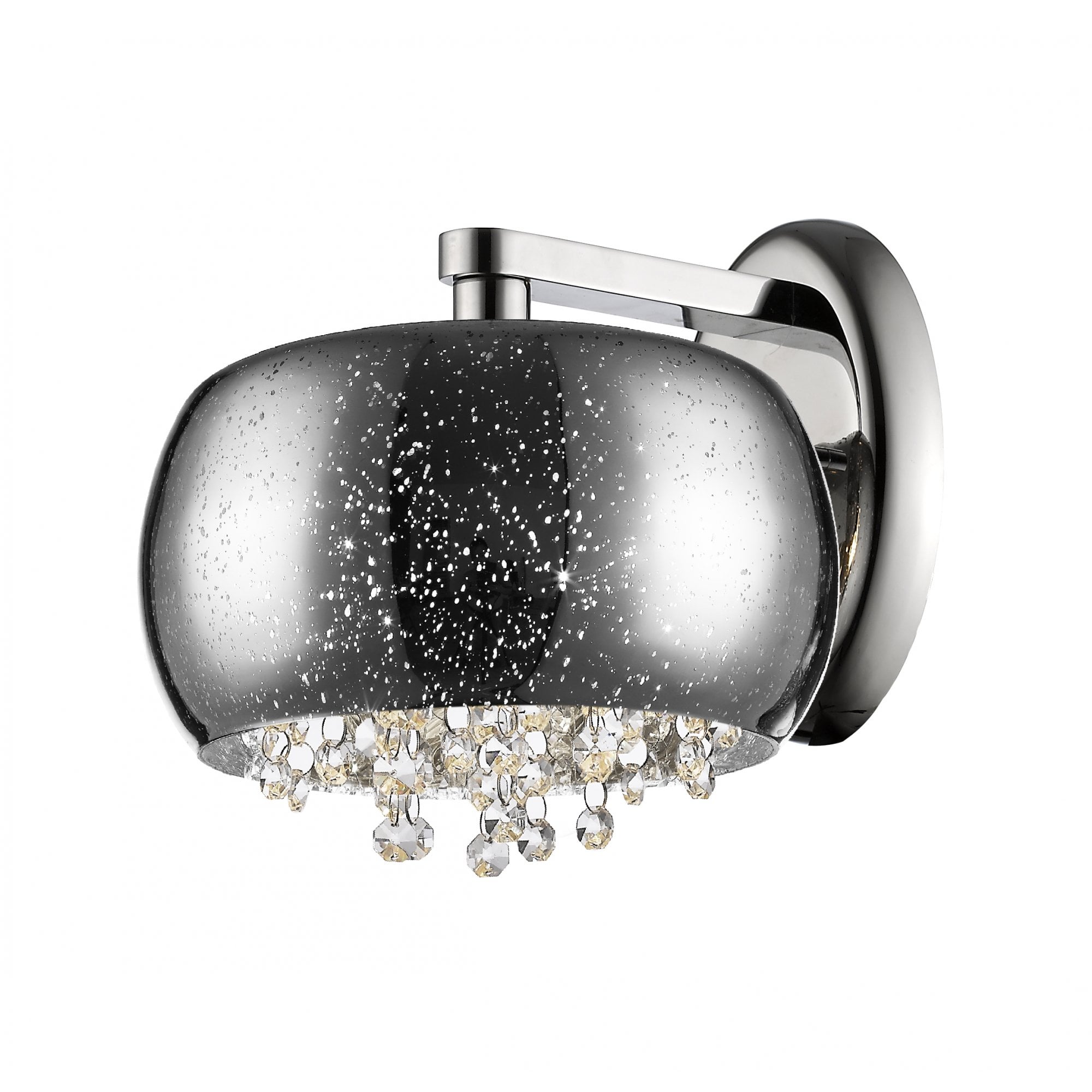 PGH1802/01/WB/CH Luna 1 Light Wall Light Chrome Crystal