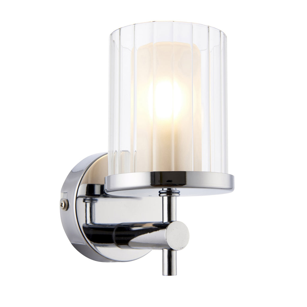 51885 Britton 1 Light Bathroom Wall Light Chrome Frosted (S)