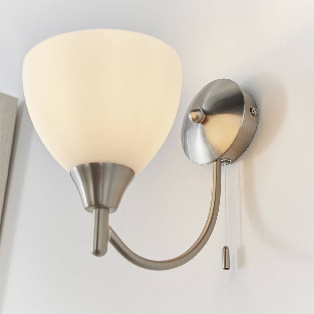1805-1SC Alton 1 Light Wall Light Chrome Opal