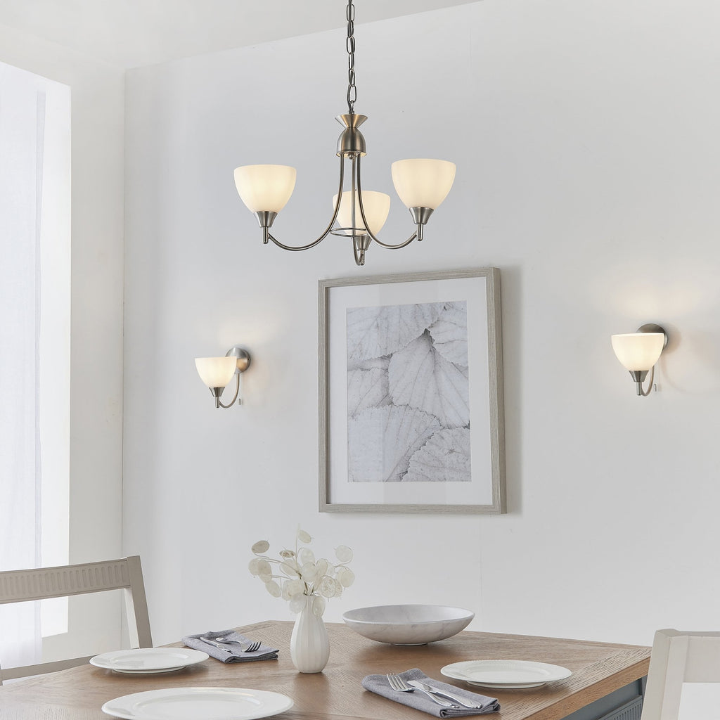 1805-1SC Alton 1 Light Wall Light Chrome Opal