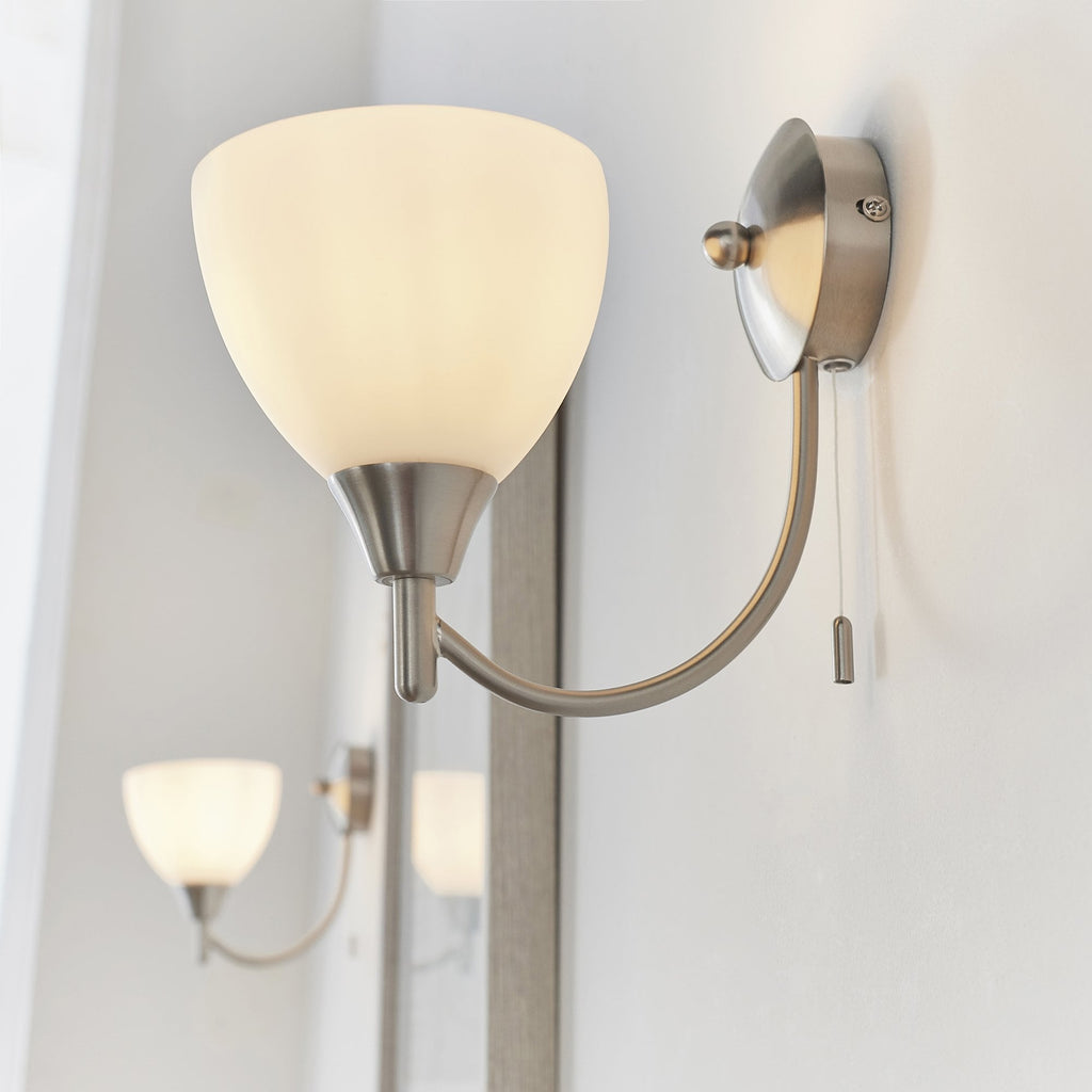 1805-1SC Alton 1 Light Wall Light Chrome Opal