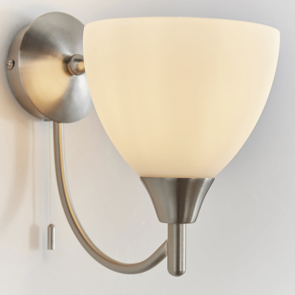 1805-1SC Alton 1 Light Wall Light Chrome Opal