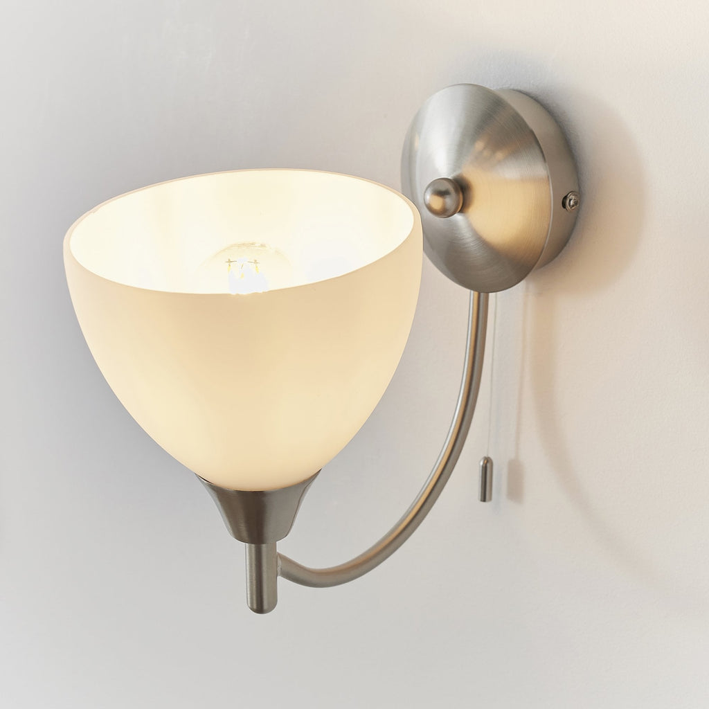 1805-1SC Alton 1 Light Wall Light Chrome Opal