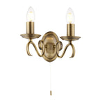 2030-2AN Bernice 2 Light Wall Light Brass (S)