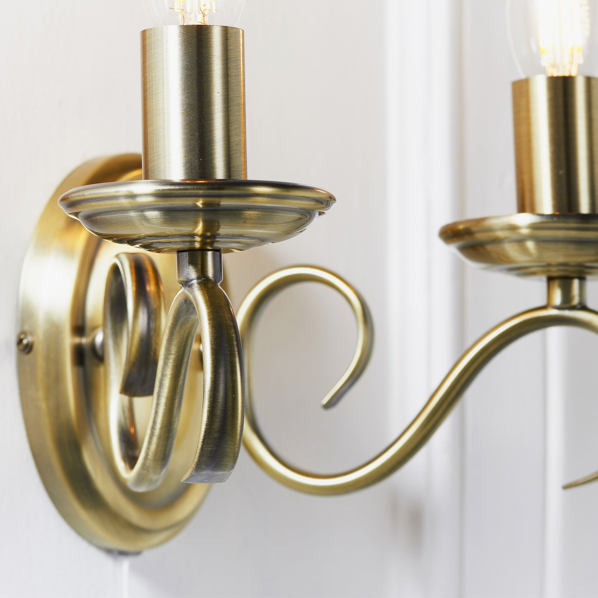 2030-2AN Bernice 2 Light Wall Light Brass