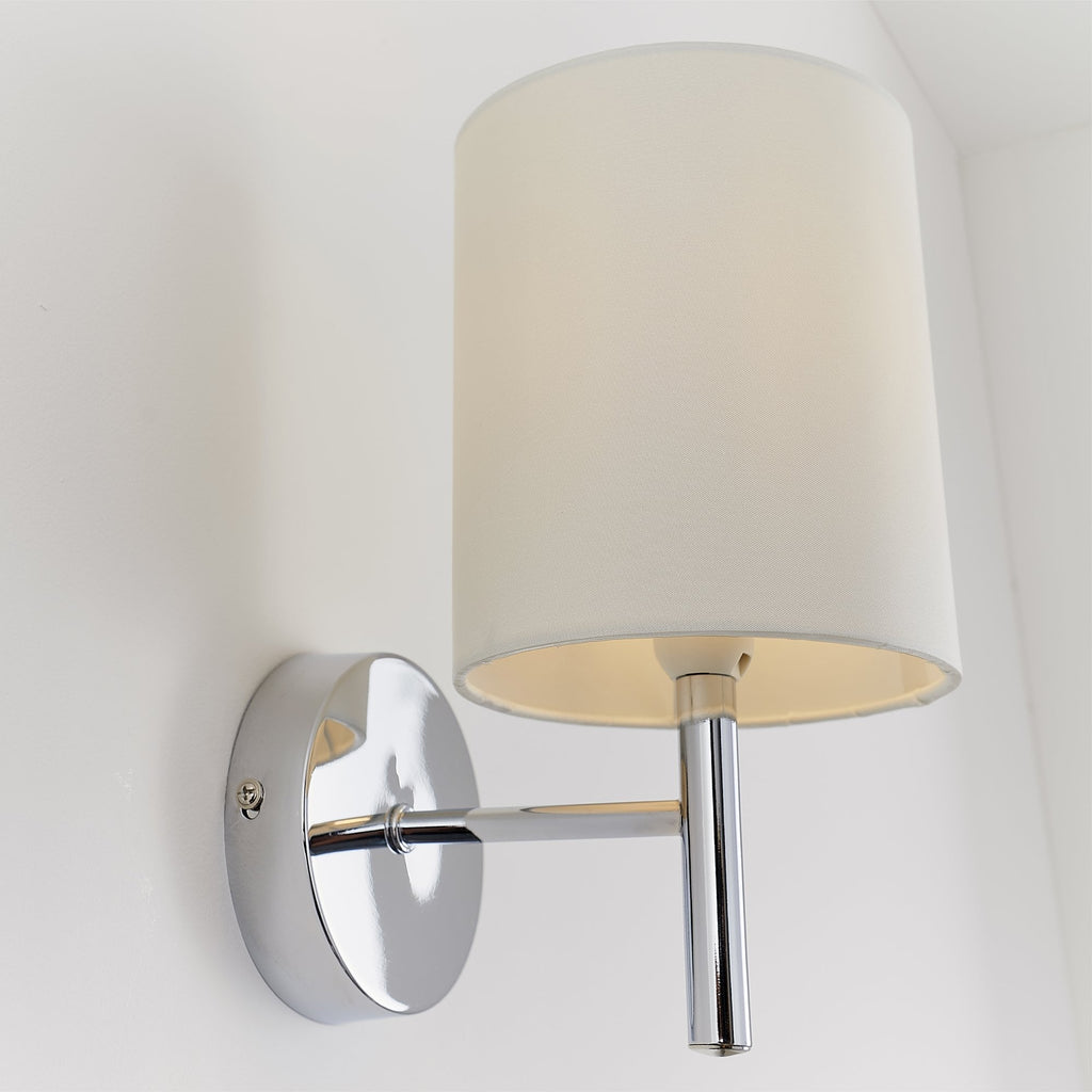 BRIO-1WBCH Brio 1 Light Wall Light Chrome White