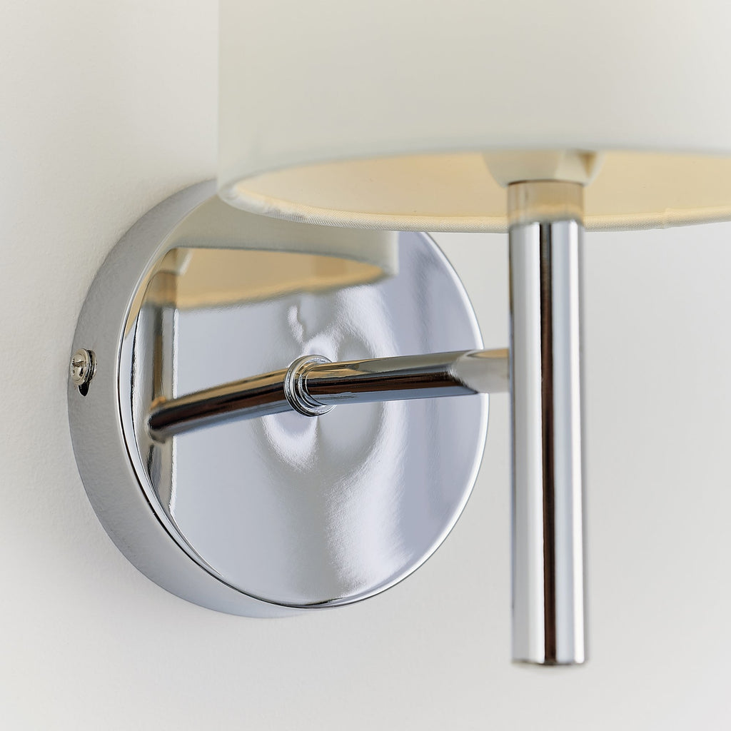 BRIO-1WBCH Brio 1 Light Wall Light Chrome White