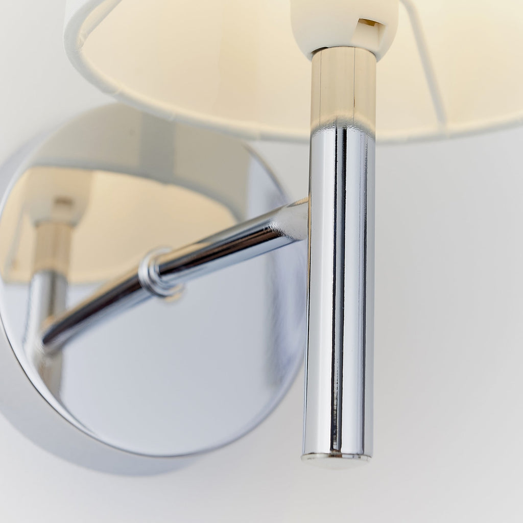 BRIO-1WBCH Brio 1 Light Wall Light Chrome White
