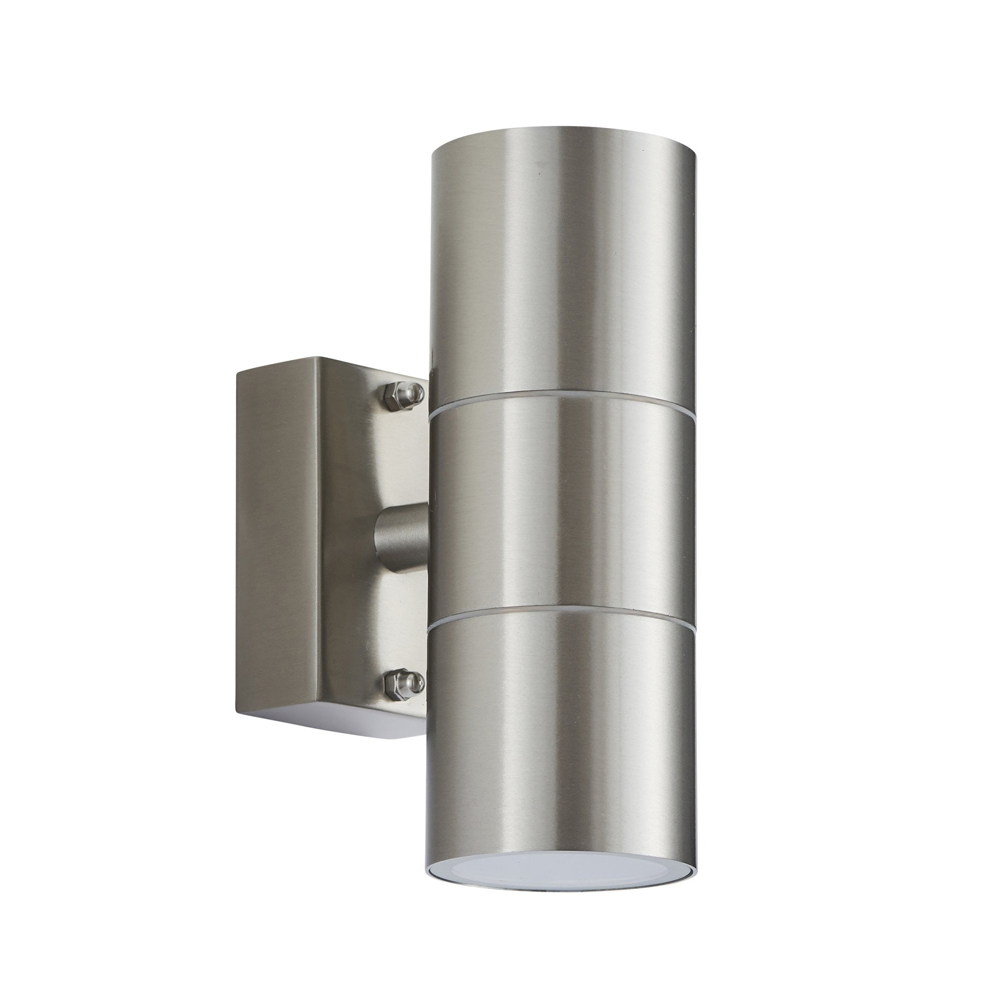 EL-40095 Canon 2 Light Outdoor Wall Light Steel Clear