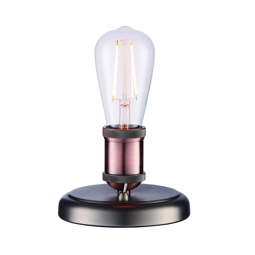 Hal 1 Light Table  Lamp Pewter Copper