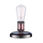Hal 1 Light Table  Lamp Pewter Copper