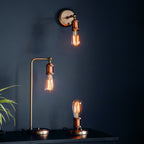 Hal 1 Light Table  Lamp Pewter Copper