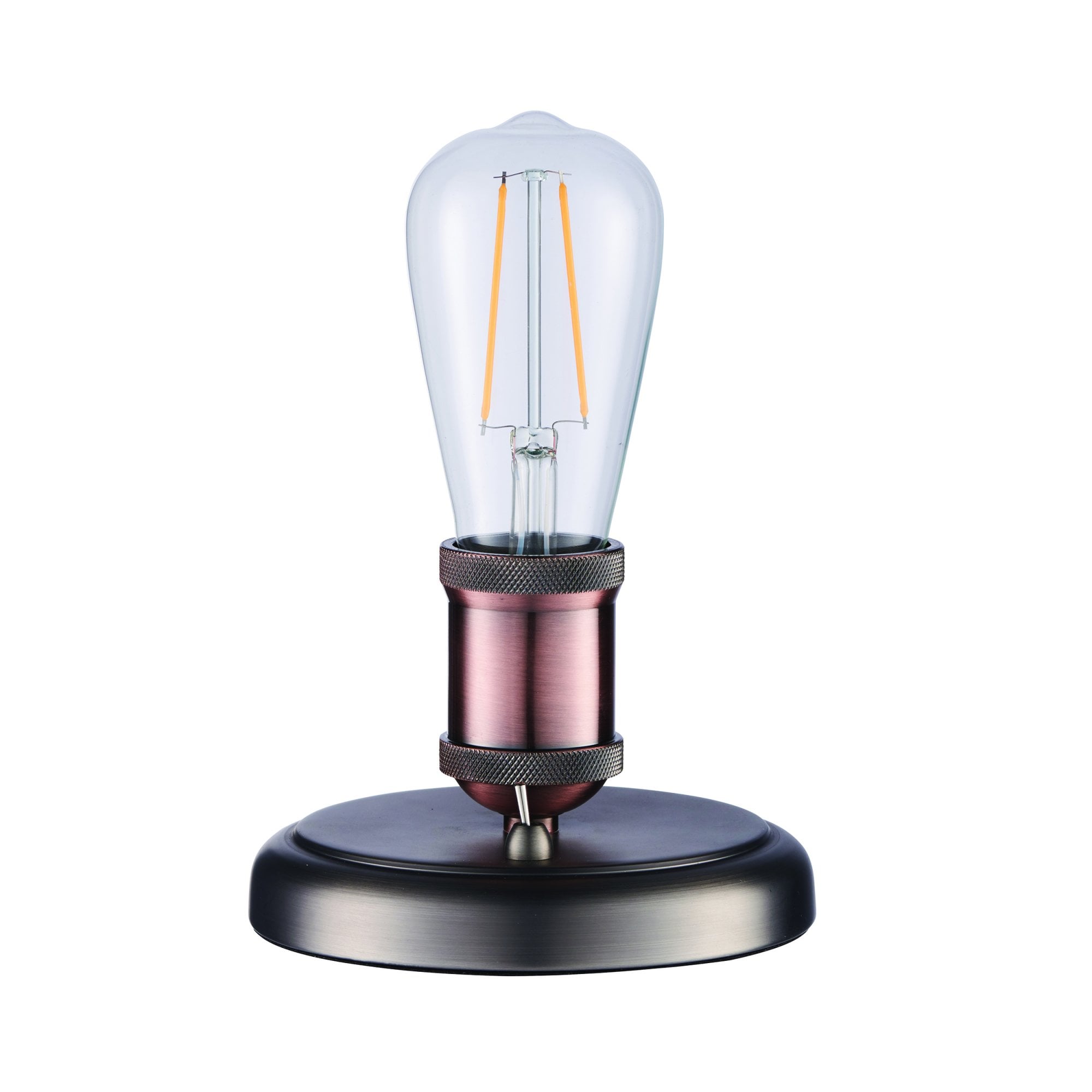 Hal 1 Light Table  Lamp Pewter Copper