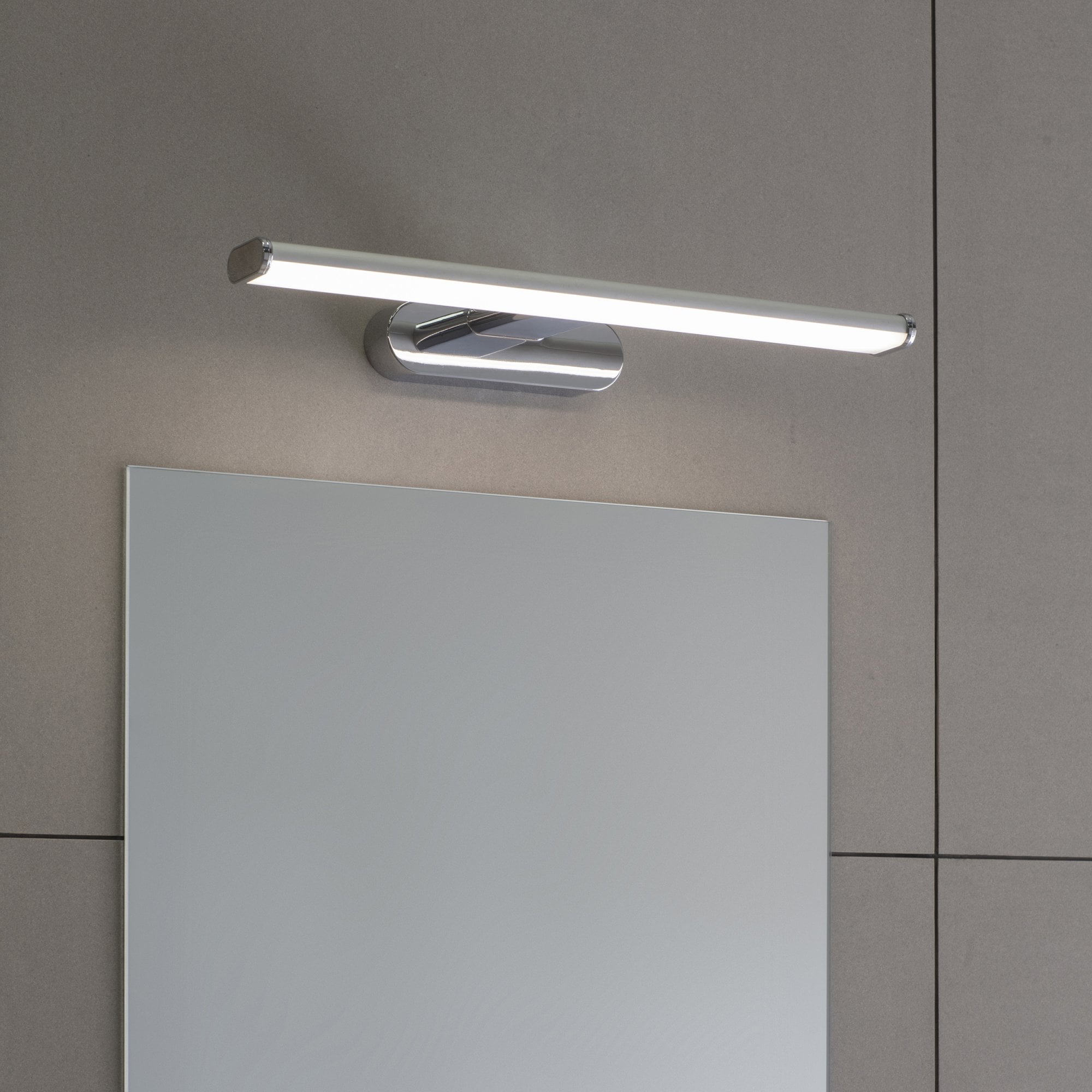 76657 Moda LED 1 Light Bathroom Wall Light Chrome Frosted