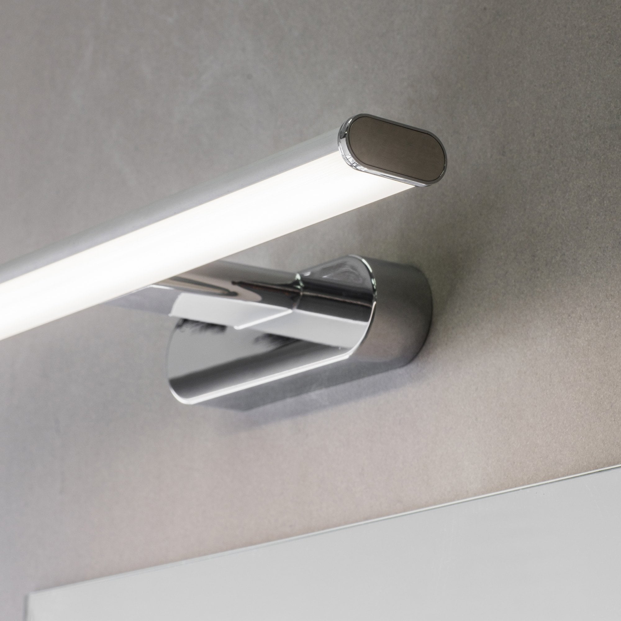 76657 Moda LED 1 Light Bathroom Wall Light Chrome Frosted