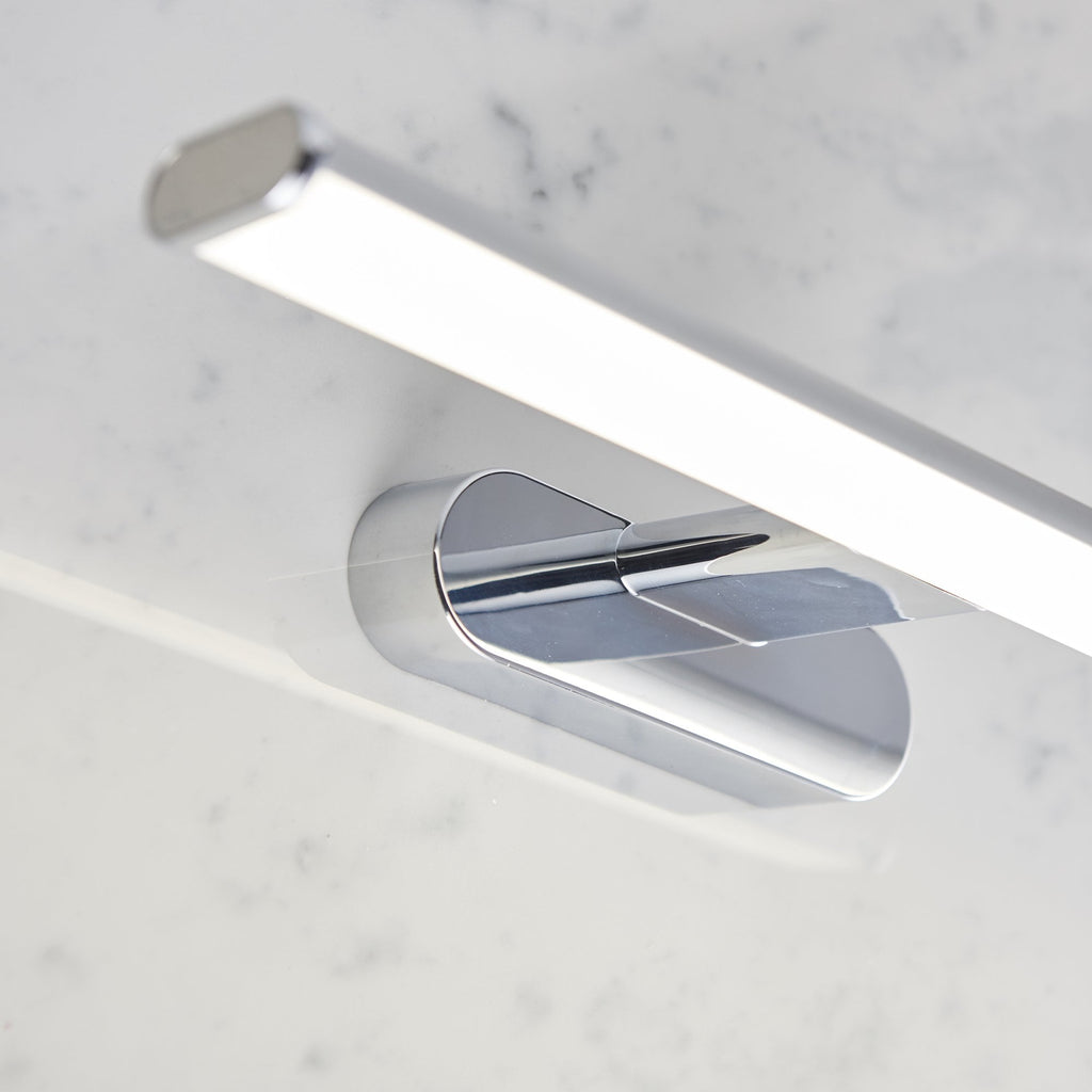 76657 Moda LED 1 Light Bathroom Wall Light Chrome Frosted