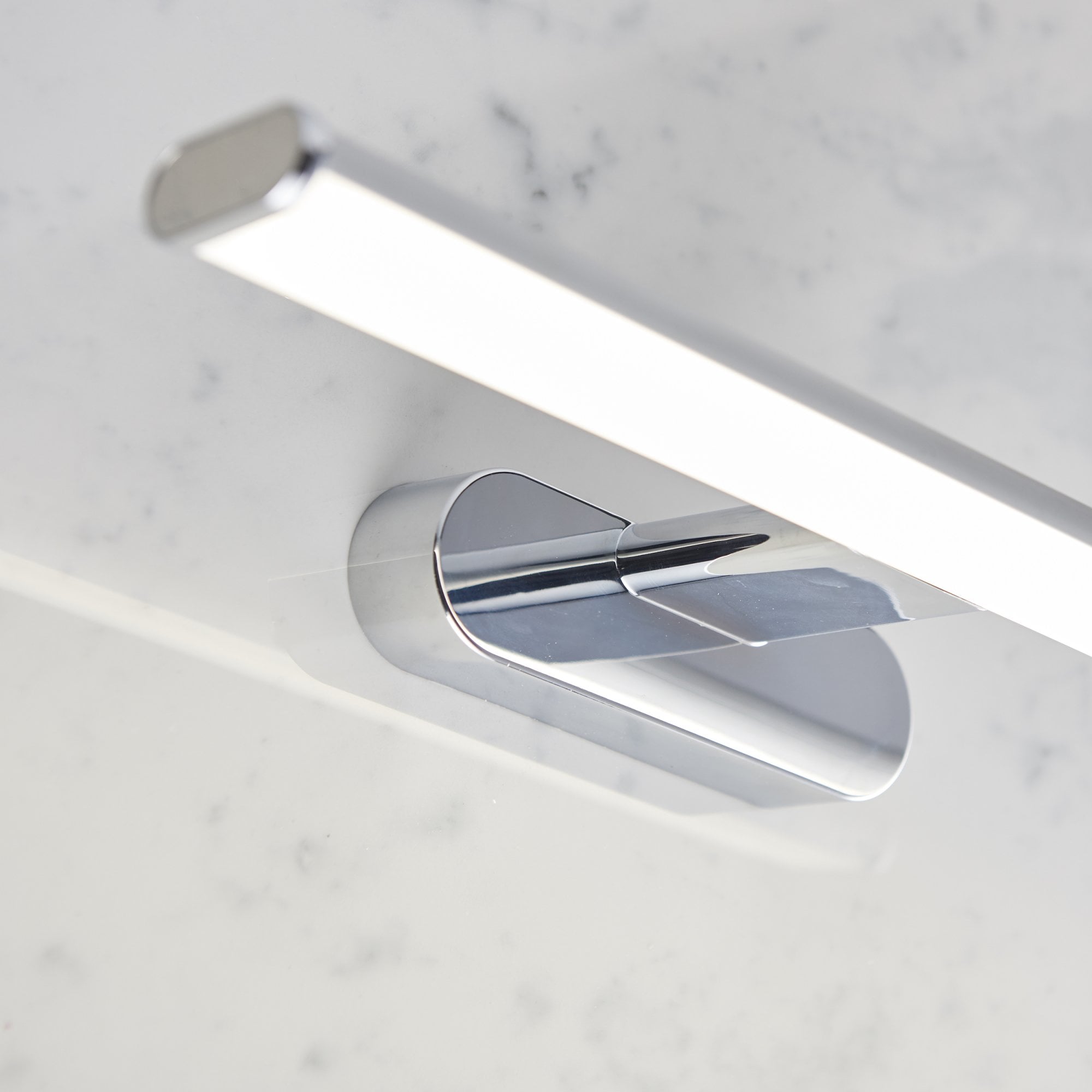 76657 Moda LED 1 Light Bathroom Wall Light Chrome Frosted