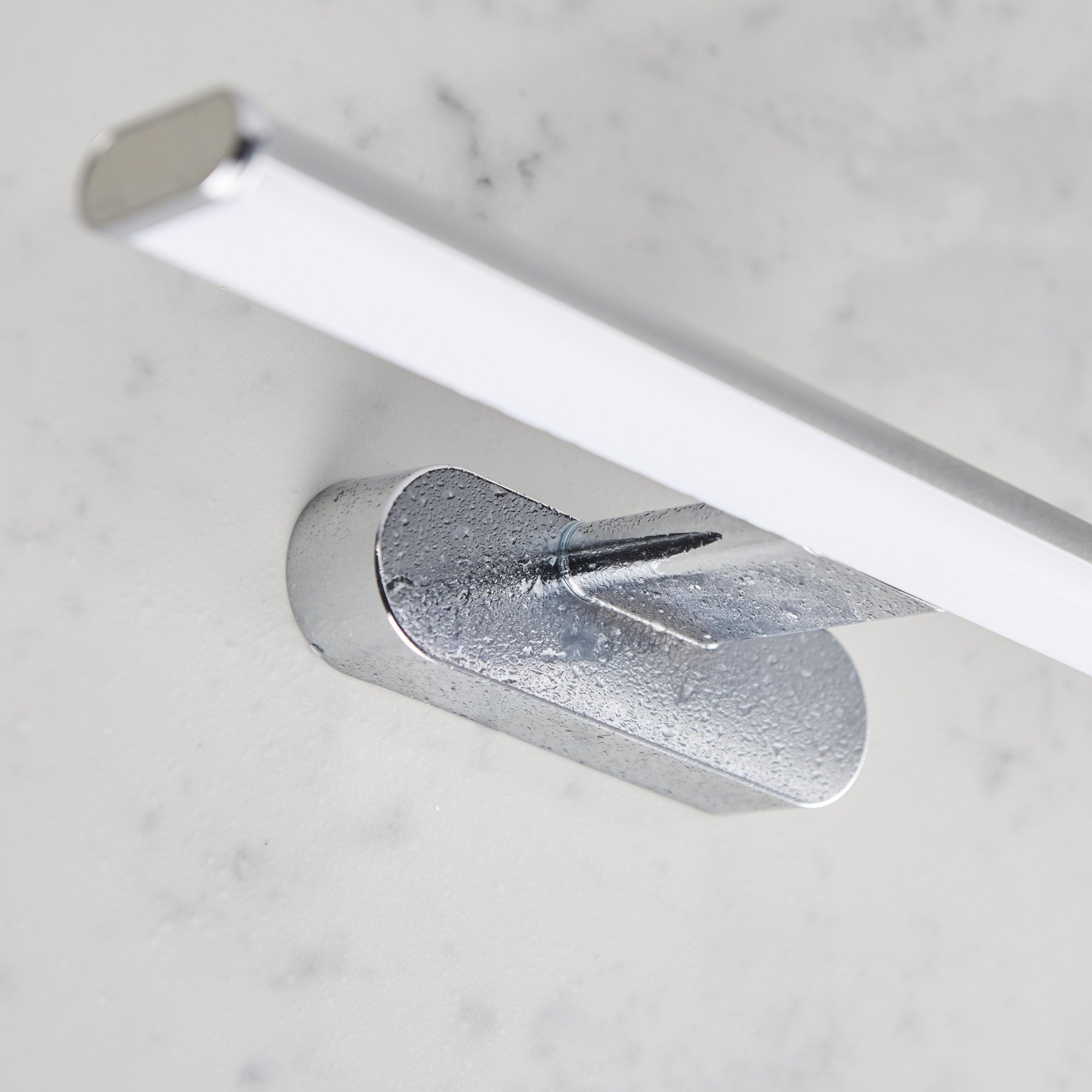 76657 Moda LED 1 Light Bathroom Wall Light Chrome Frosted