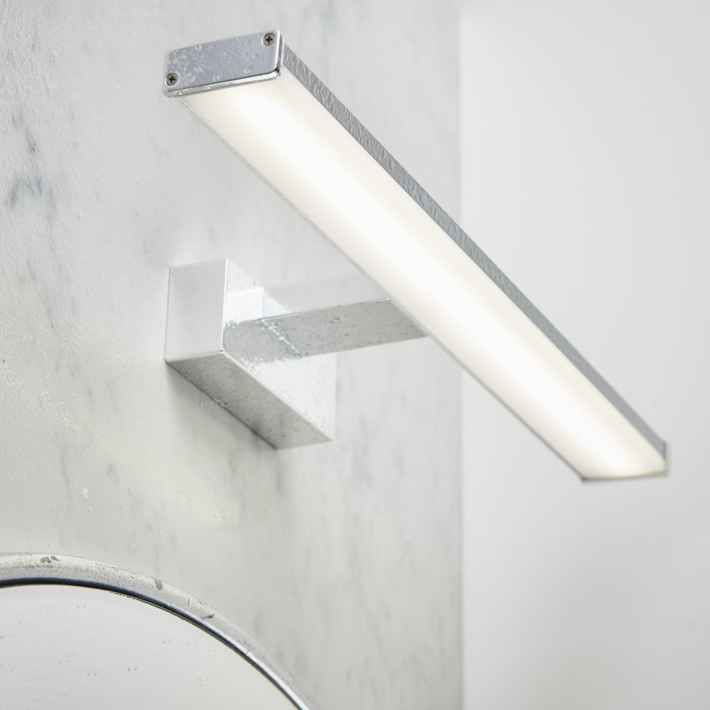 76658 Axis LED 1 Light Bathroom Wall Light Chrome Frosted