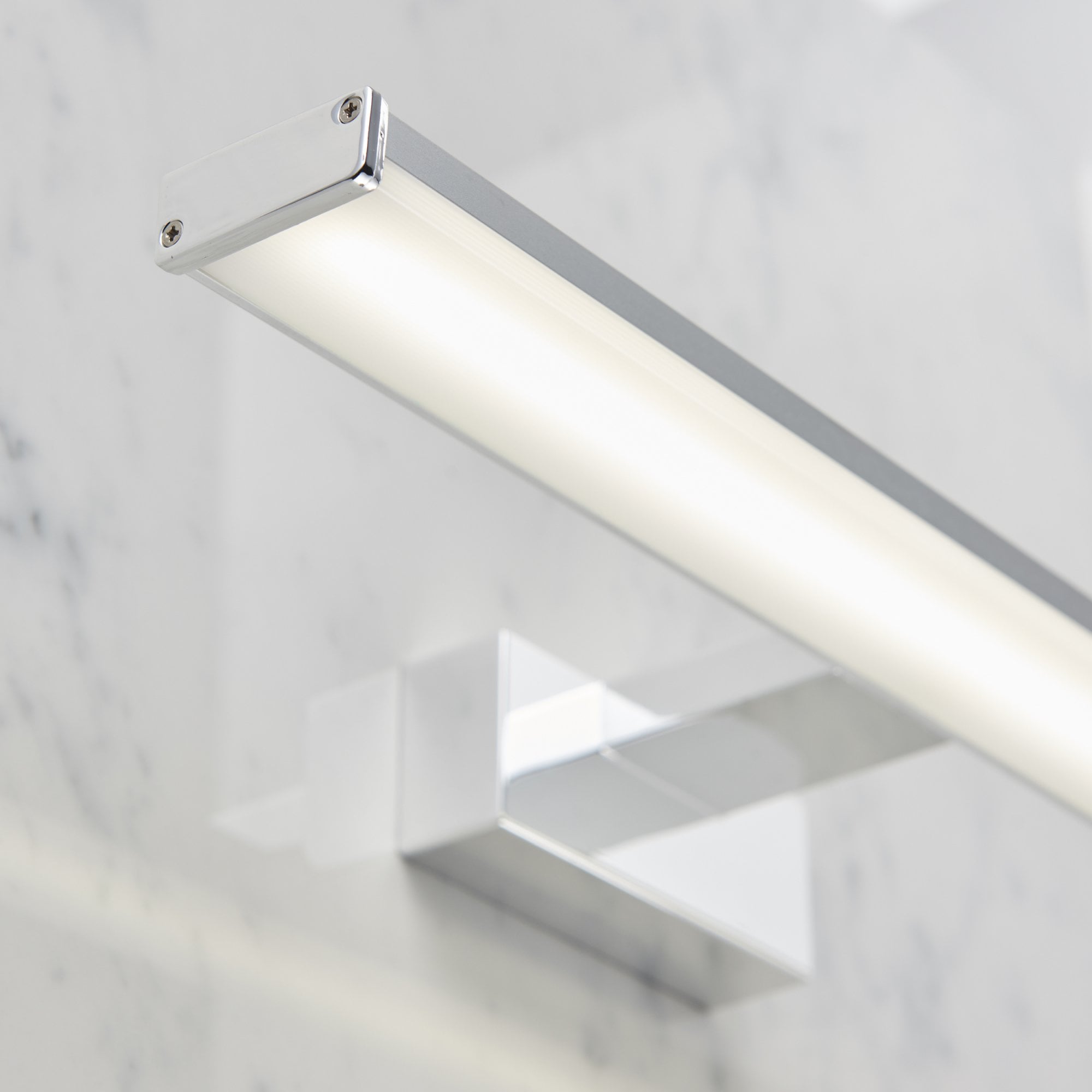 76658 Axis LED 1 Light Bathroom Wall Light Chrome Frosted