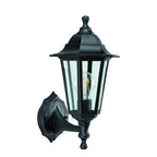 EL-40045 Bayswater 1 Light Outdoor Wall Light Black Clear