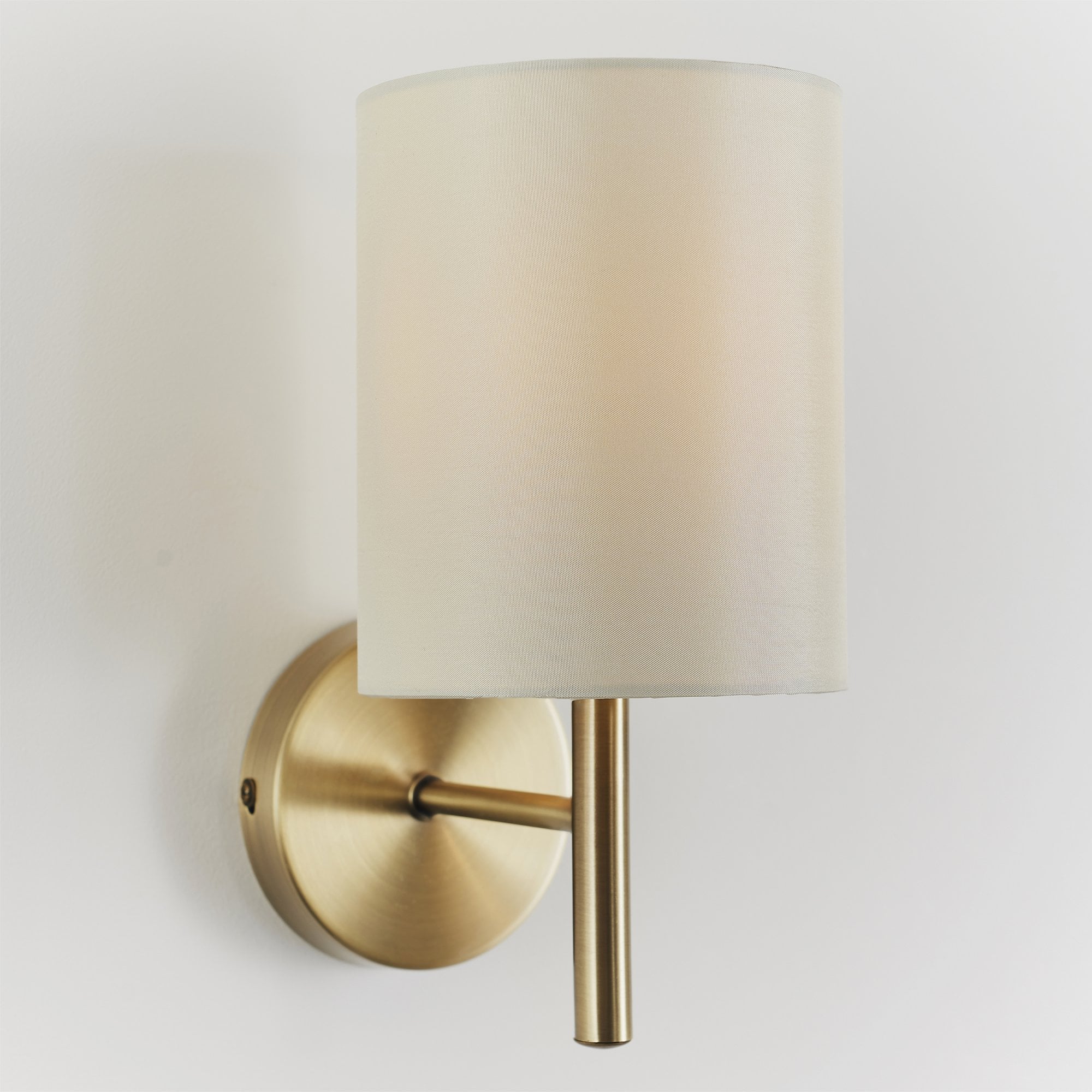 BRIO-1WBAB Brio 1 Light Wall Light Brass Cream