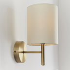 BRIO-1WBAB Brio 1 Light Wall Light Brass Cream