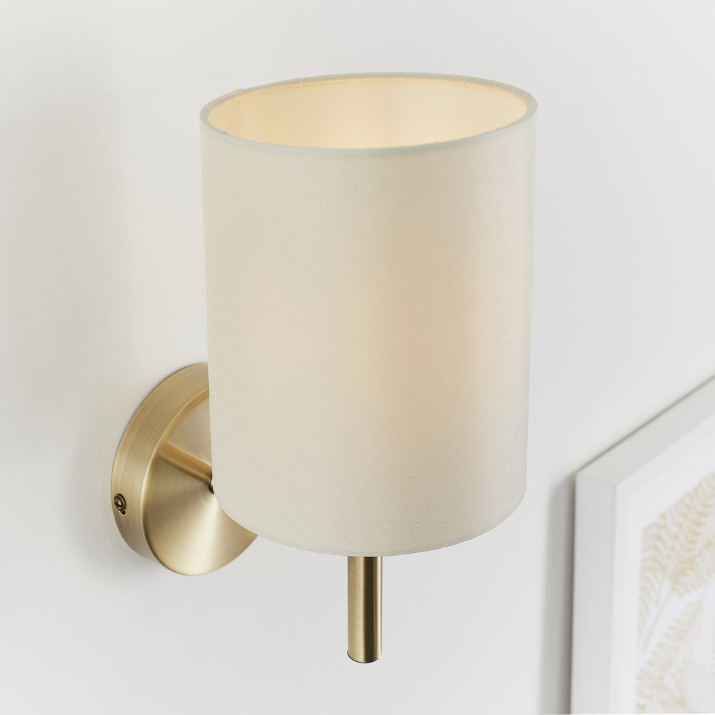 BRIO-1WBAB Brio 1 Light Wall Light Brass Cream