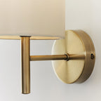 BRIO-1WBAB Brio 1 Light Wall Light Brass Cream