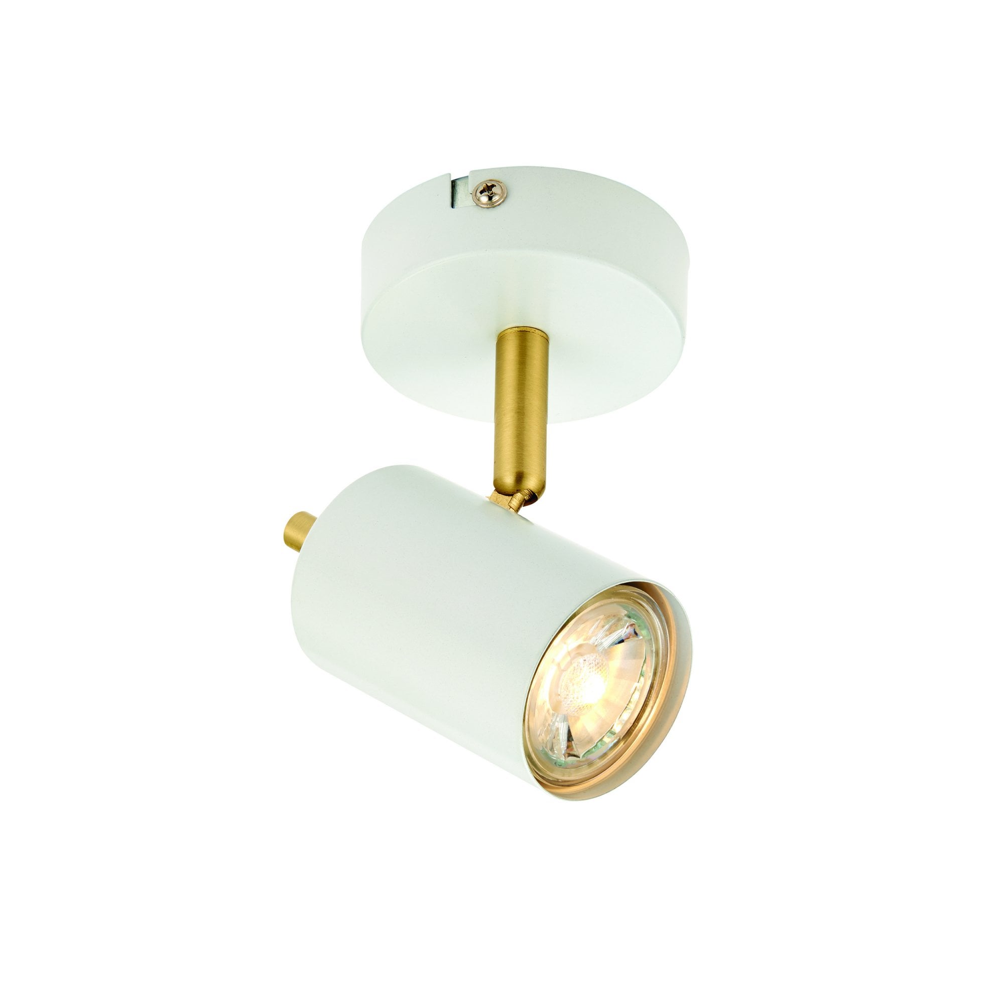 59931 Gull 1 Light Spotlight White Brass