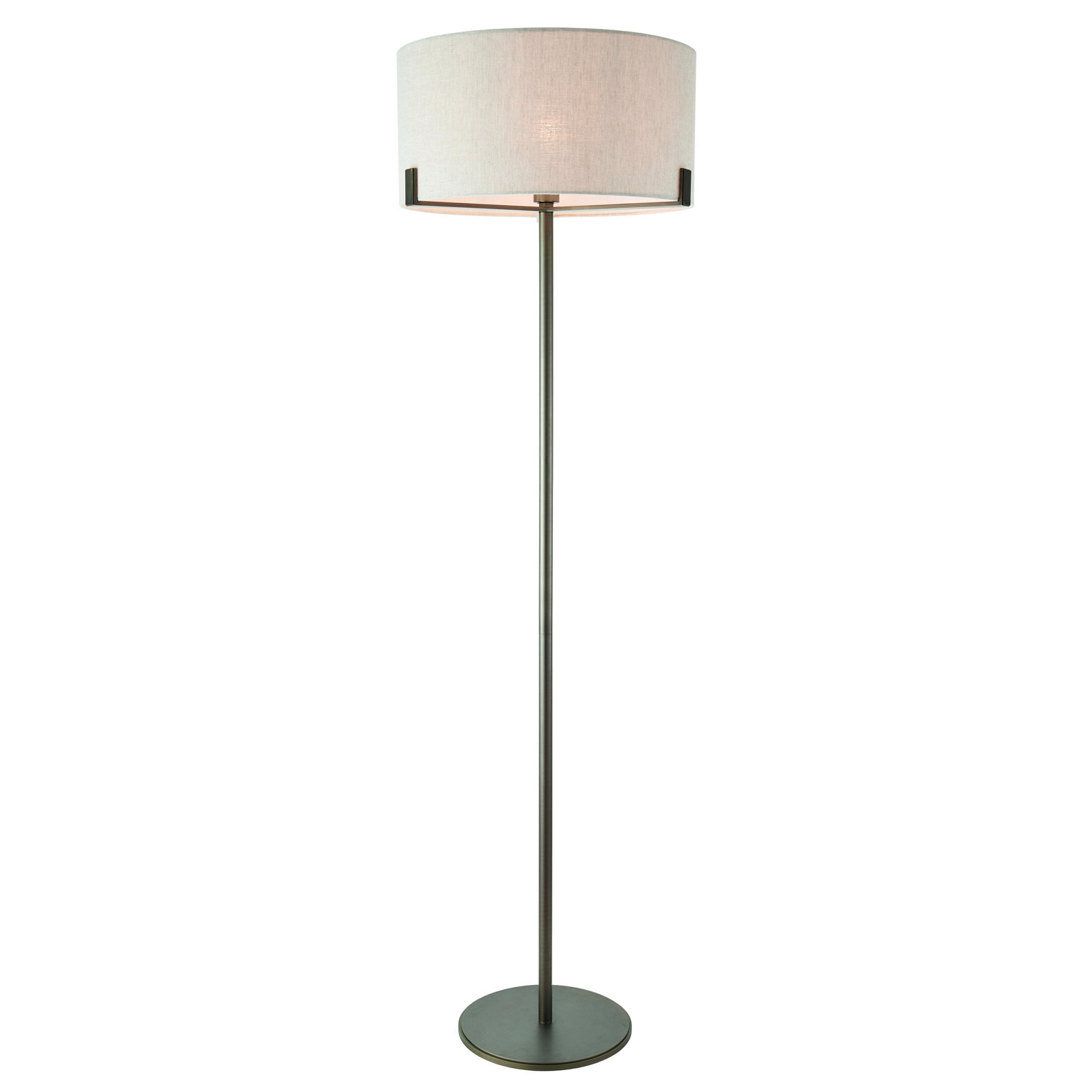 72634 Hayfield 1 Light Floor Lamp Bronze Linen