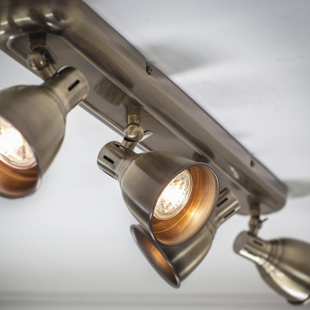 76280 Westbury 4 Light Spotlight Brass