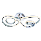 76393 Aria LED 1 Light Semi Flush Ceiling Light Chrome White