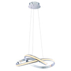 76394 Aria LED 1 Light Pendant Chrome White
