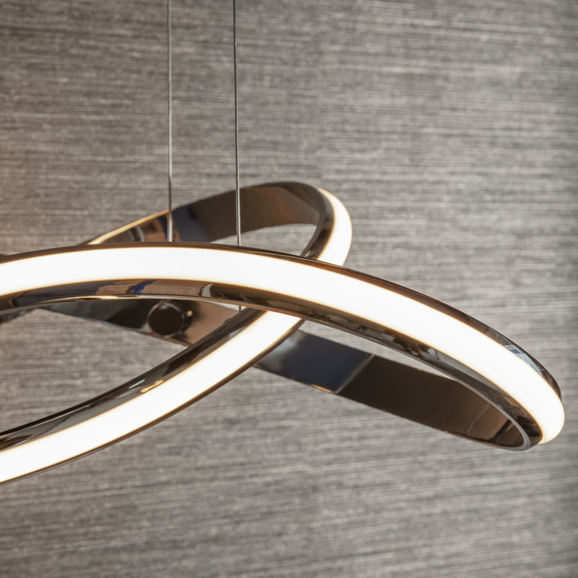 76394 Aria LED 1 Light Pendant Chrome White