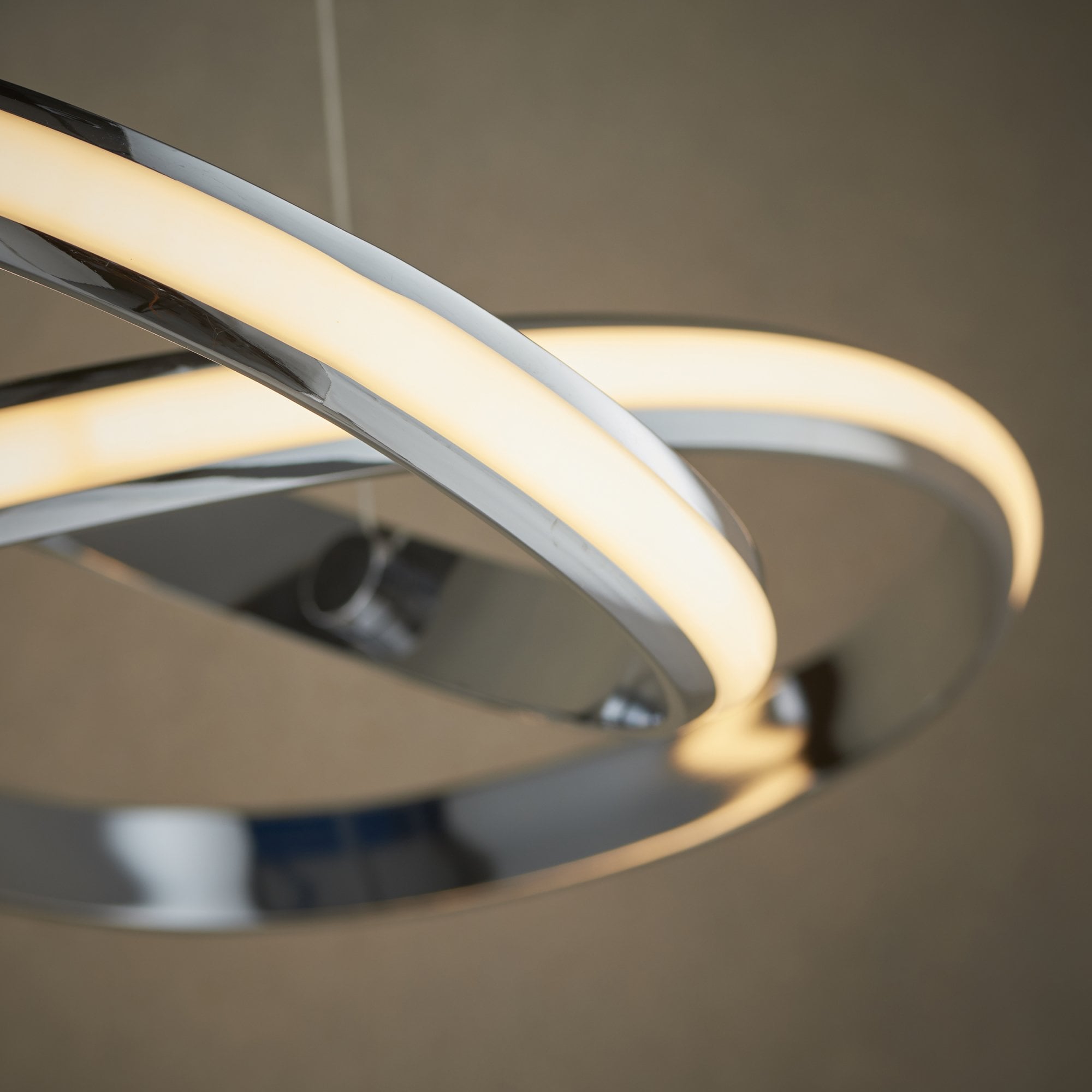 76394 Aria LED 1 Light Pendant Chrome White