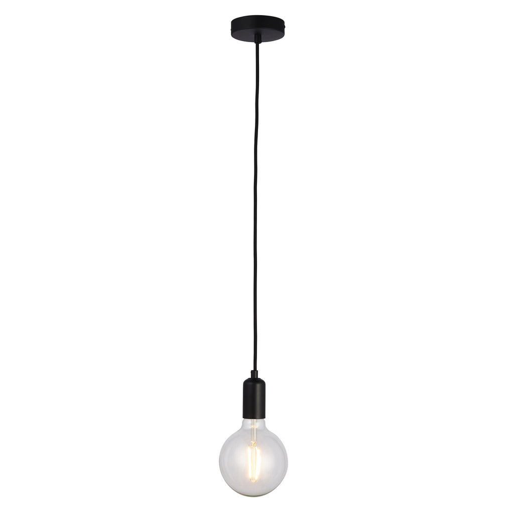 76581 Studio 1 Light Pendant Black (S)