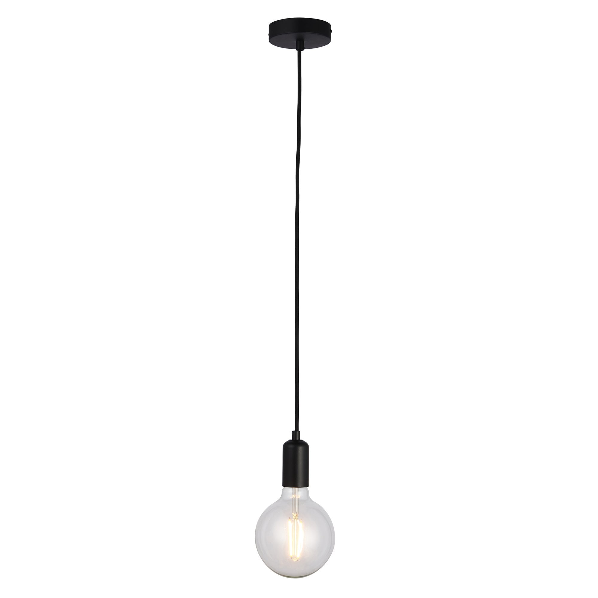 76581 Studio 1 Light Pendant Black (S)