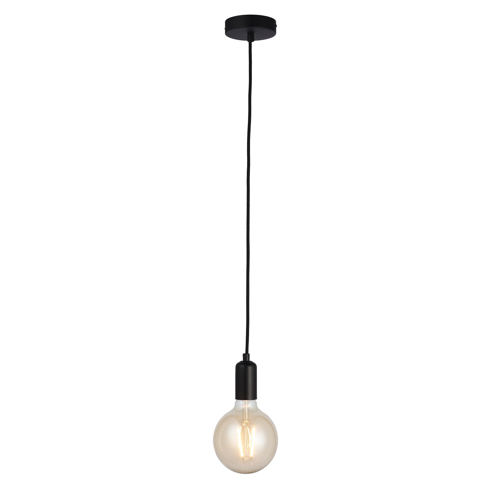 76581 Studio 1 Light Pendant Black (S)