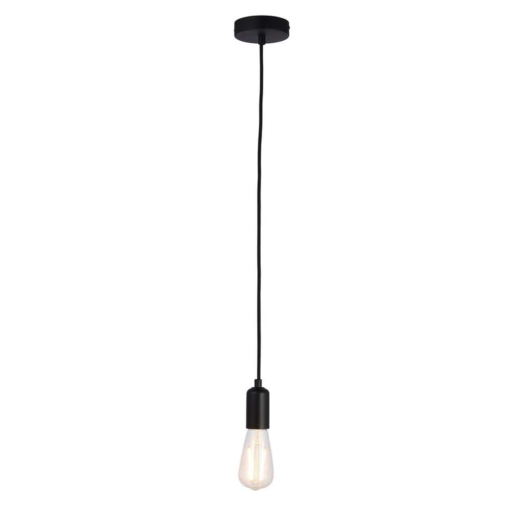 76581 Studio 1 Light Pendant Black (S)