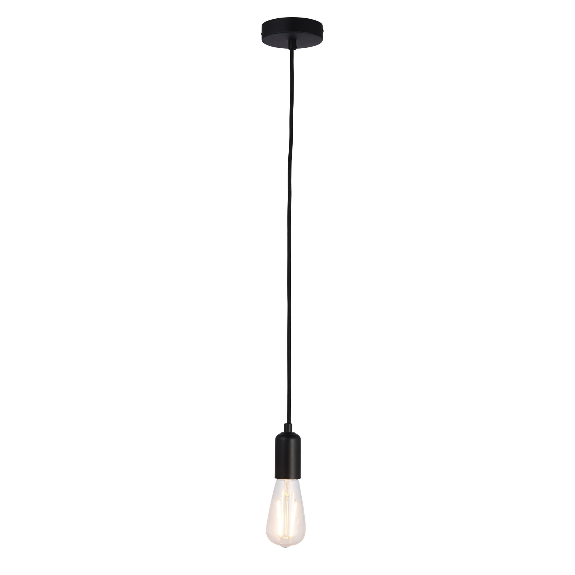 76581 Studio 1 Light Pendant Black (S)