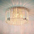 78698 Hanna 4 Light Flush Ceiling Light Crystal Chrome